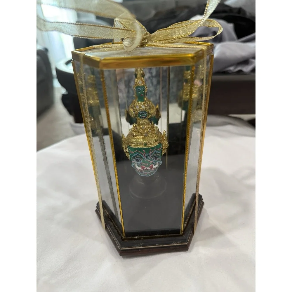 THAI BUDDHA KHON GOLD‎ MASK LUCK CASED